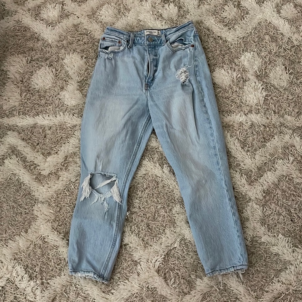 Abercrombie & fitch denim mom jean